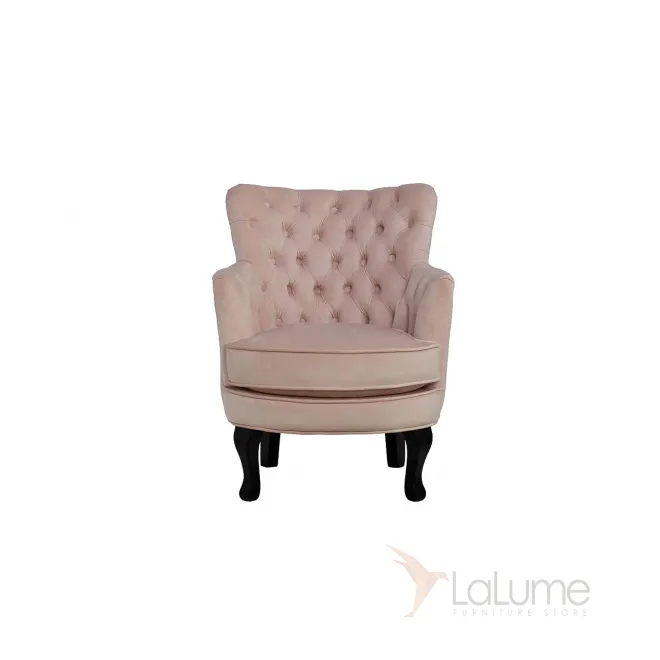 Кресло велюровое розовое PJC741-PJ621