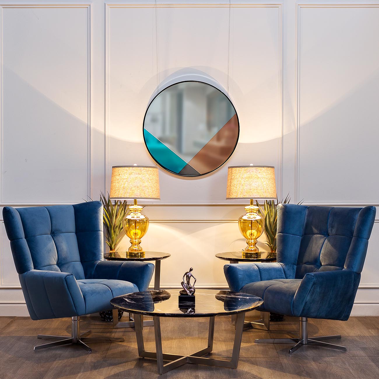 Зеркало со вставками (четырехцветное) 19-ОА-5903/4 от LaLume