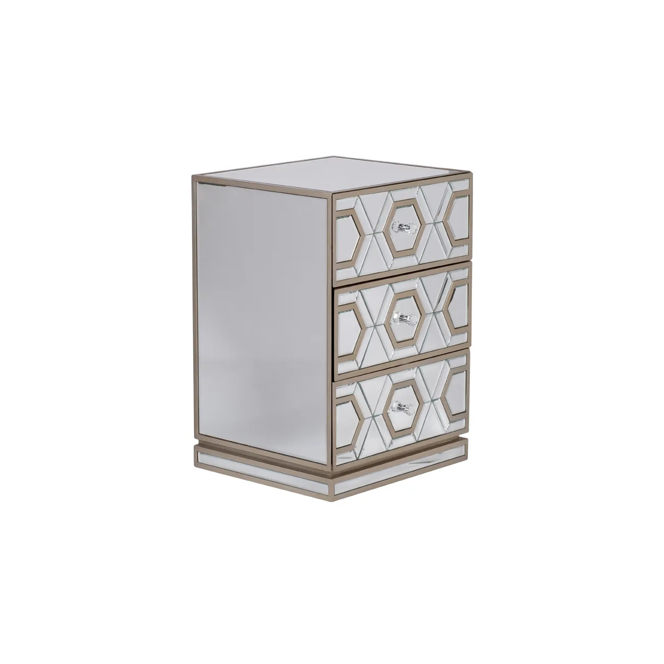 Тумбочка зеркальная с ящиками KFG044 от LaLume Тумбочка зеркальная с ящиками KFG044 от LaLume