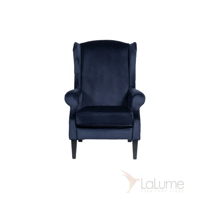 Кресло велюровое темно-синее PJS26601-PJ633