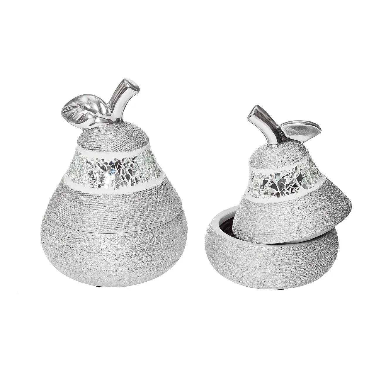 Шкатулка для украшений  Груша  серебристая 18H7578M-1 от LaLume