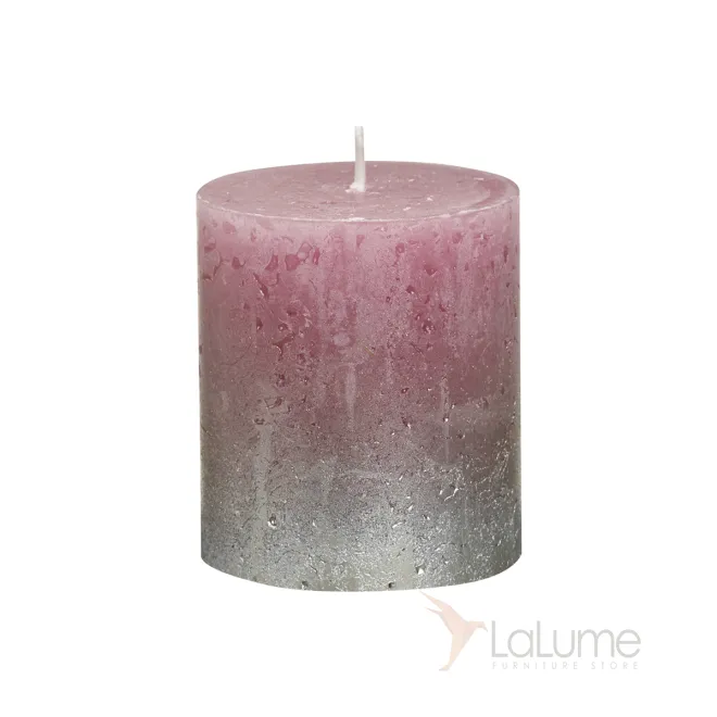 Свеча декоративная темно-розовая с серебром 103668630393 от LaLume