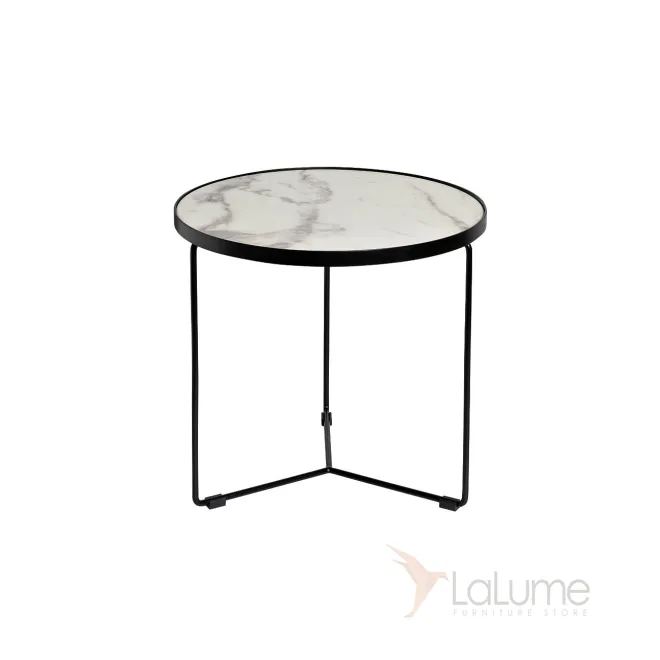 Столик журнальный белый (искусственный мрамор) 33FS-ET276-BL от LaLume Столик журнальный белый (искусственный мрамор) 33FS-ET276-BL от LaLume