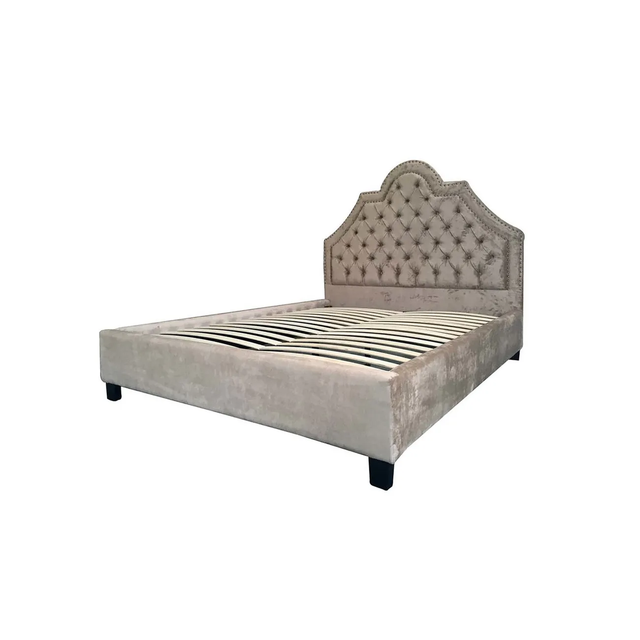 Кровать двуспальная с мягким изголовьем N-Province 767-4 от LaLume