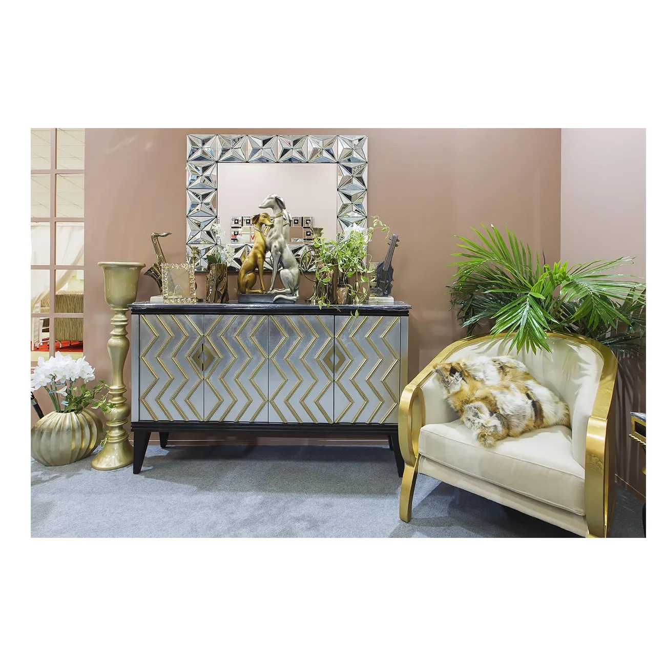 Комод с каменной столешницей ART-1973-S от LaLume