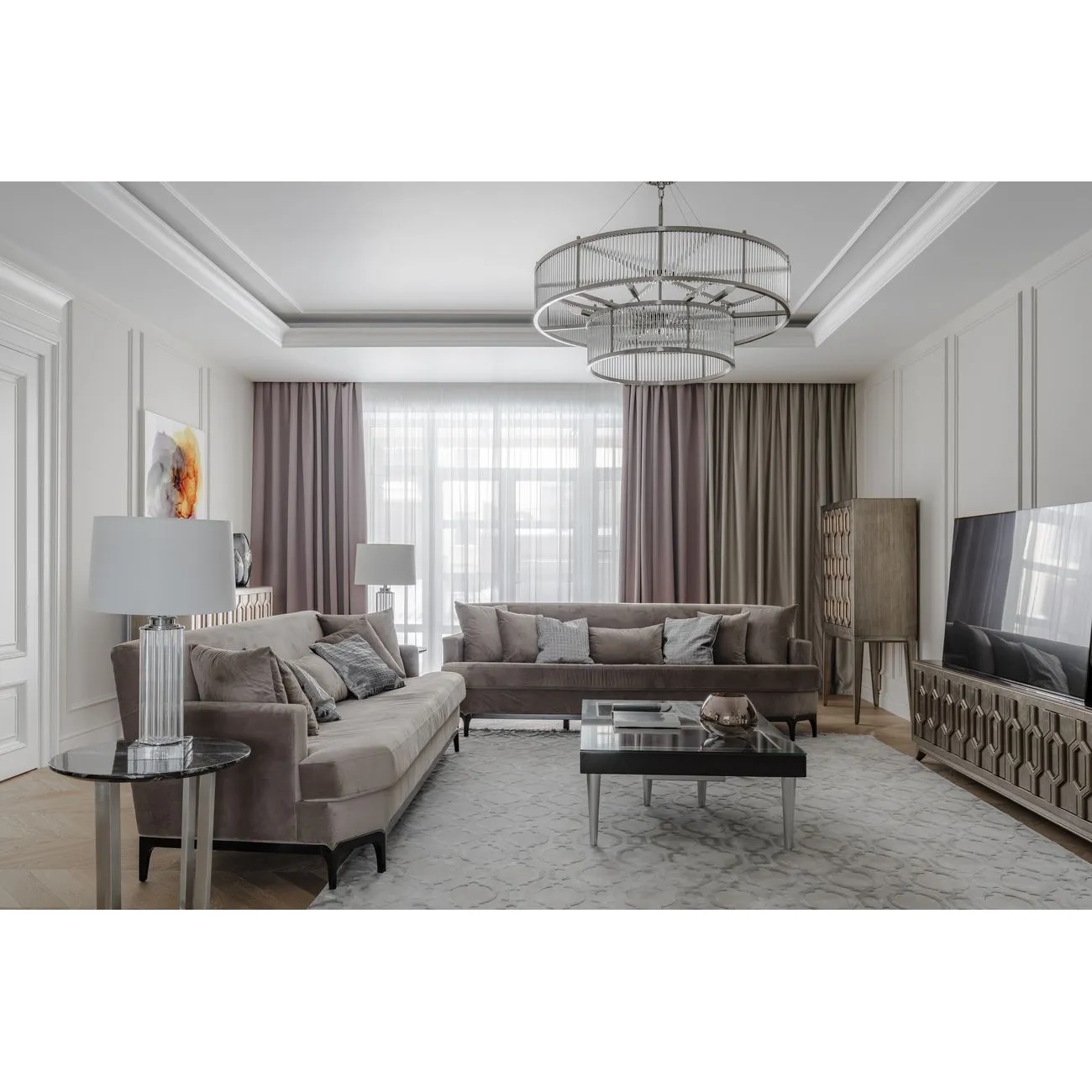 Люстра стеклянная (хром) K2KR806-10 от LaLume