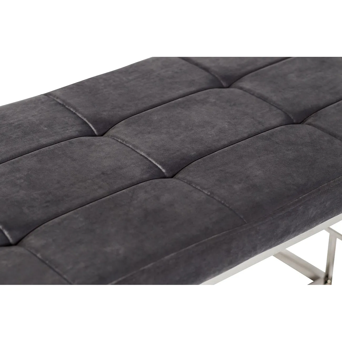 Банкетка велюровая серая 47ED-BEN005-GR от LaLume