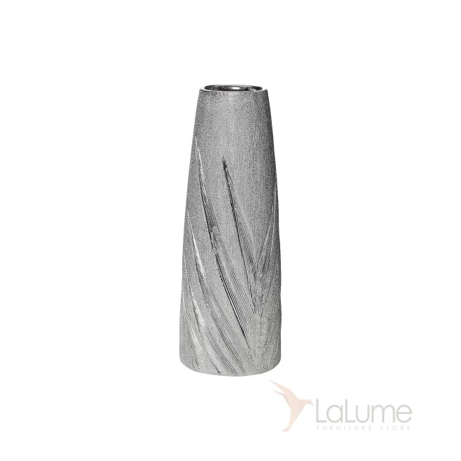 Ваза керамическая серебристая 18H7732M-3 от LaLume