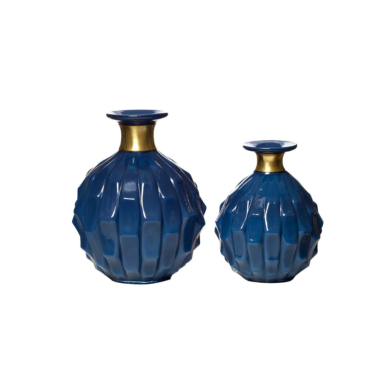 Ваза стеклянная темно-синяя KL1722C от LaLume