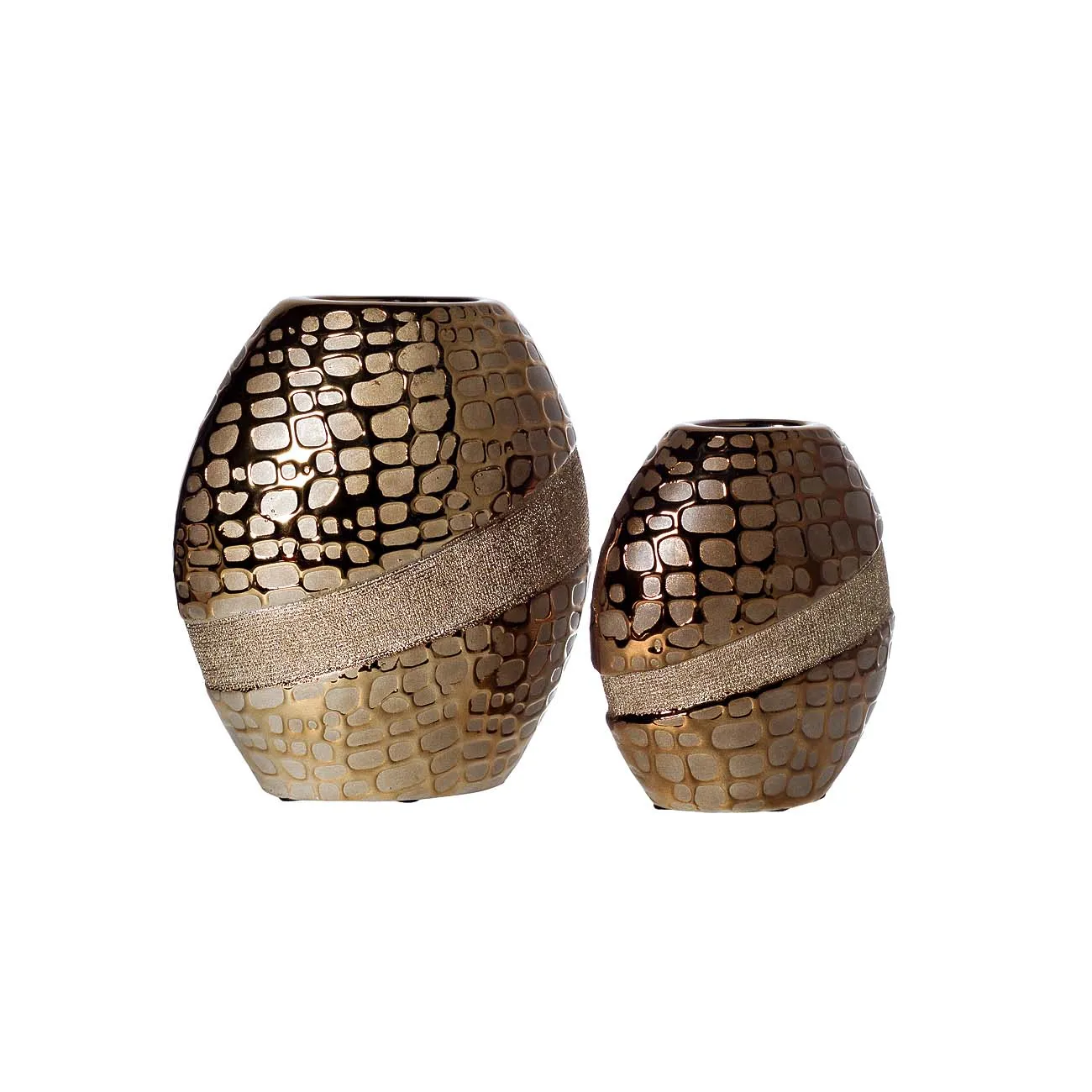 Ваза керамическая золотистая 18H2533S-7 от LaLume