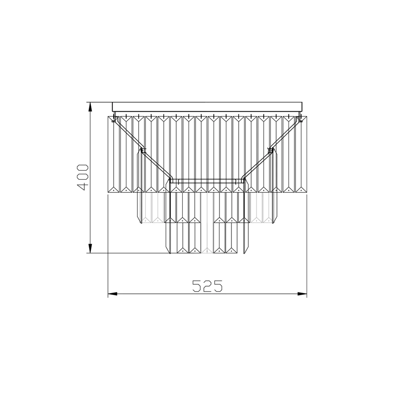 Люстра потолочная стеклянная 15-D6000-9NI от LaLume