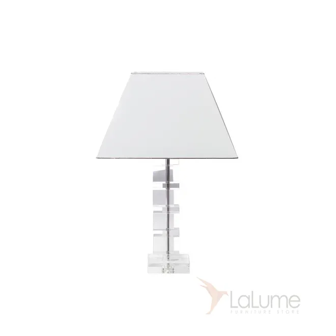 Лампа настольная хрустальная с белым плафоном XL2250WH