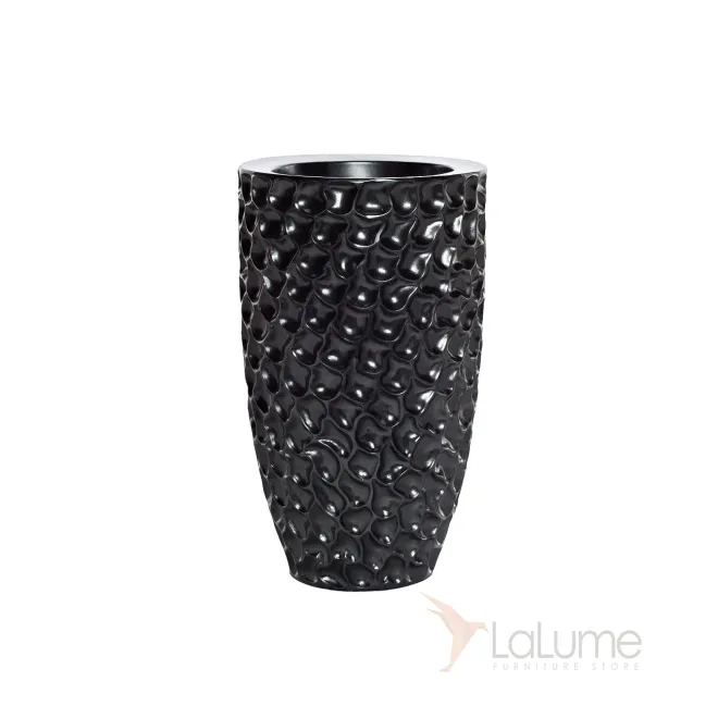 Кашпо жемчужно-черное ZS-C785BL-19 от LaLume