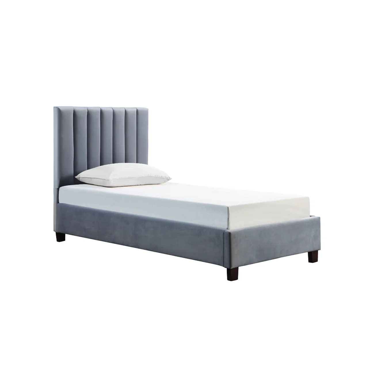 Кровать односпальная велюровая серая N-B1743-90GR от LaLume