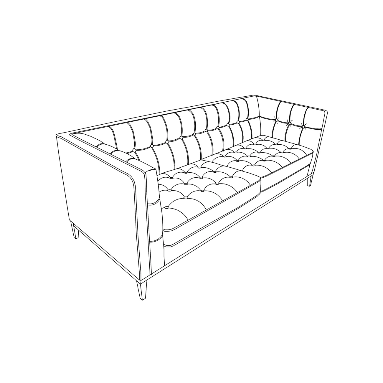 Диван Palermo трехместный pаскладной серый PALERMO1K-СЕР-Vel49 от LaLume