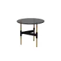 Столик журнальный круглый с темным стеклом 57EL-ET399B от LaLume