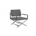 Кресло на металлическом каркасе черно-белое ZW-661 от ImperiumLOFT