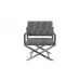 Кресло на металлическом каркасе черно-белое ZW-661 от ImperiumLOFT