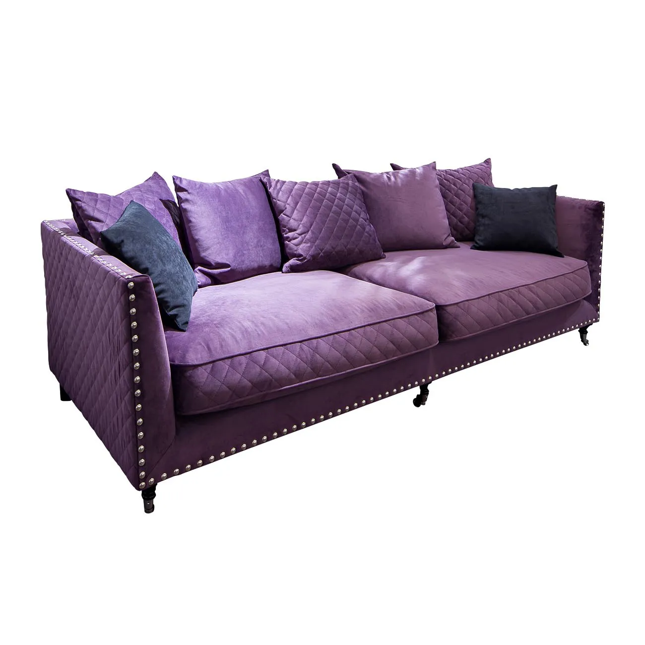 Диван трехместный велюровый фиолетовый GT-Aristocrat Lux-3-VLT от LaLume