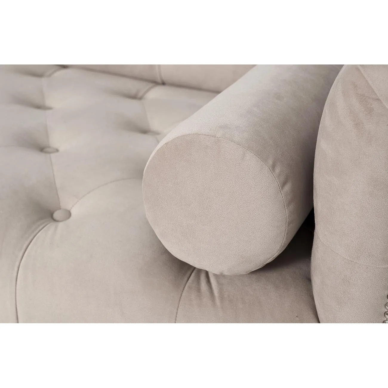 Диван Sanremo трехместный велюровый светло-серый SANREMO-1K-СВ.СЕР-Vel16 от LaLume