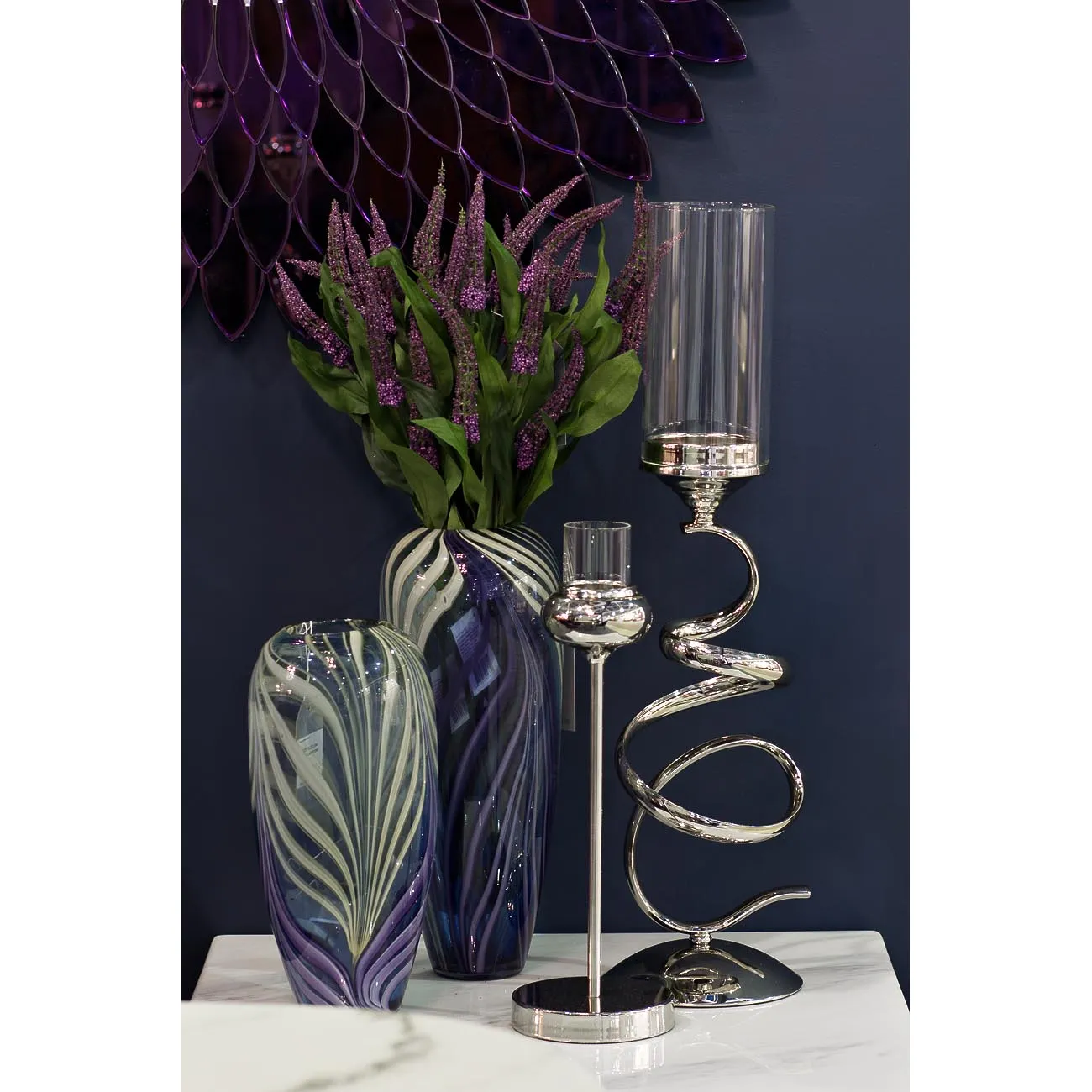 Ваза стеклянная фиолетовая HJ6037-30-O80 от LaLume