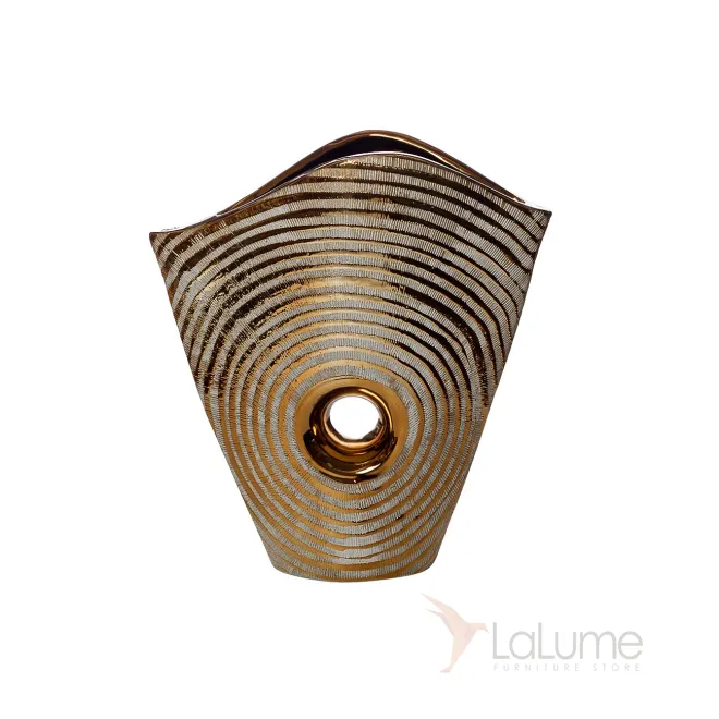 Ваза керамическая декоративная (золотая) 18H2510-4 от LaLume