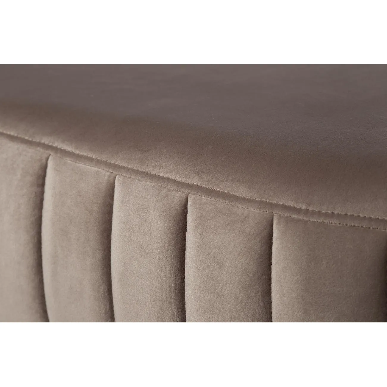 Банкетка велюровая серо-бежевая на металлическом каркасе N-BH2009 BG BR от LaLume