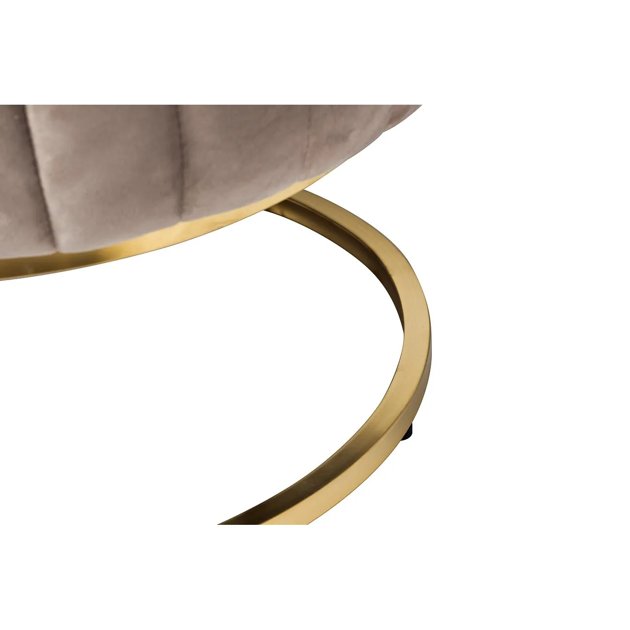 Банкетка велюровая серо-бежевая на металлическом каркасе N-BH2009 BG BR от LaLume