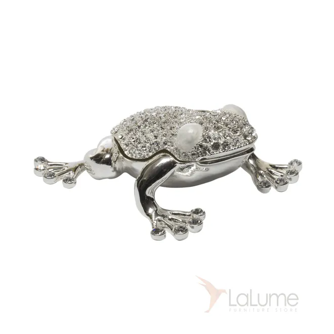 Шкатулка для украшений Лягушка серебряная JB1042A от LaLume Шкатулка для украшений Лягушка серебряная JB1042A от LaLume