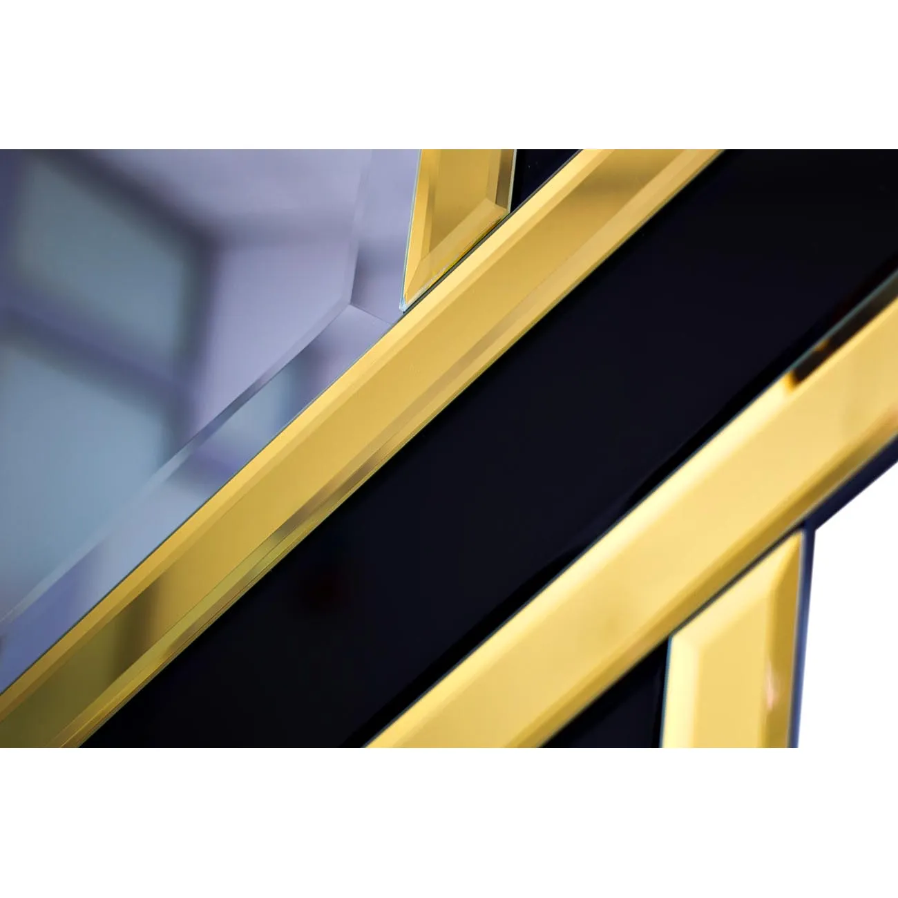 Зеркало декоративное черно-золотое KFE7H018 от LaLume