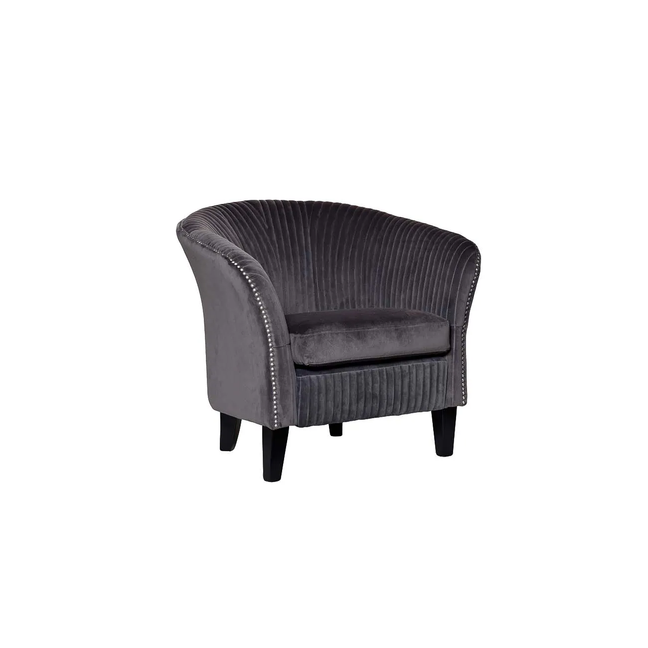 Кресло низкое велюровое серое PJS30801-PJ636 от LaLume