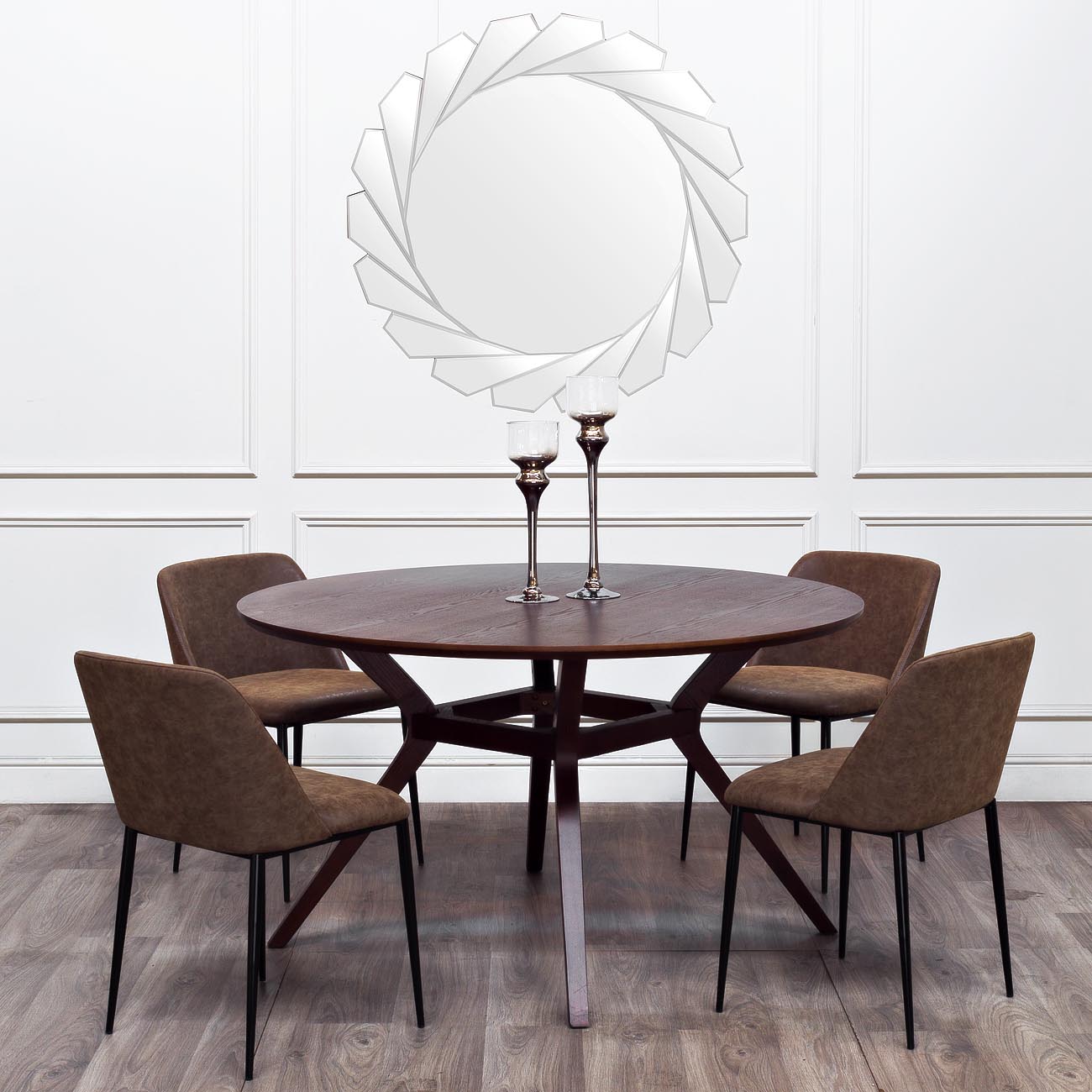 Подсвечник стеклянный прозрачно-дымчатый 35BB-8140CS от LaLume