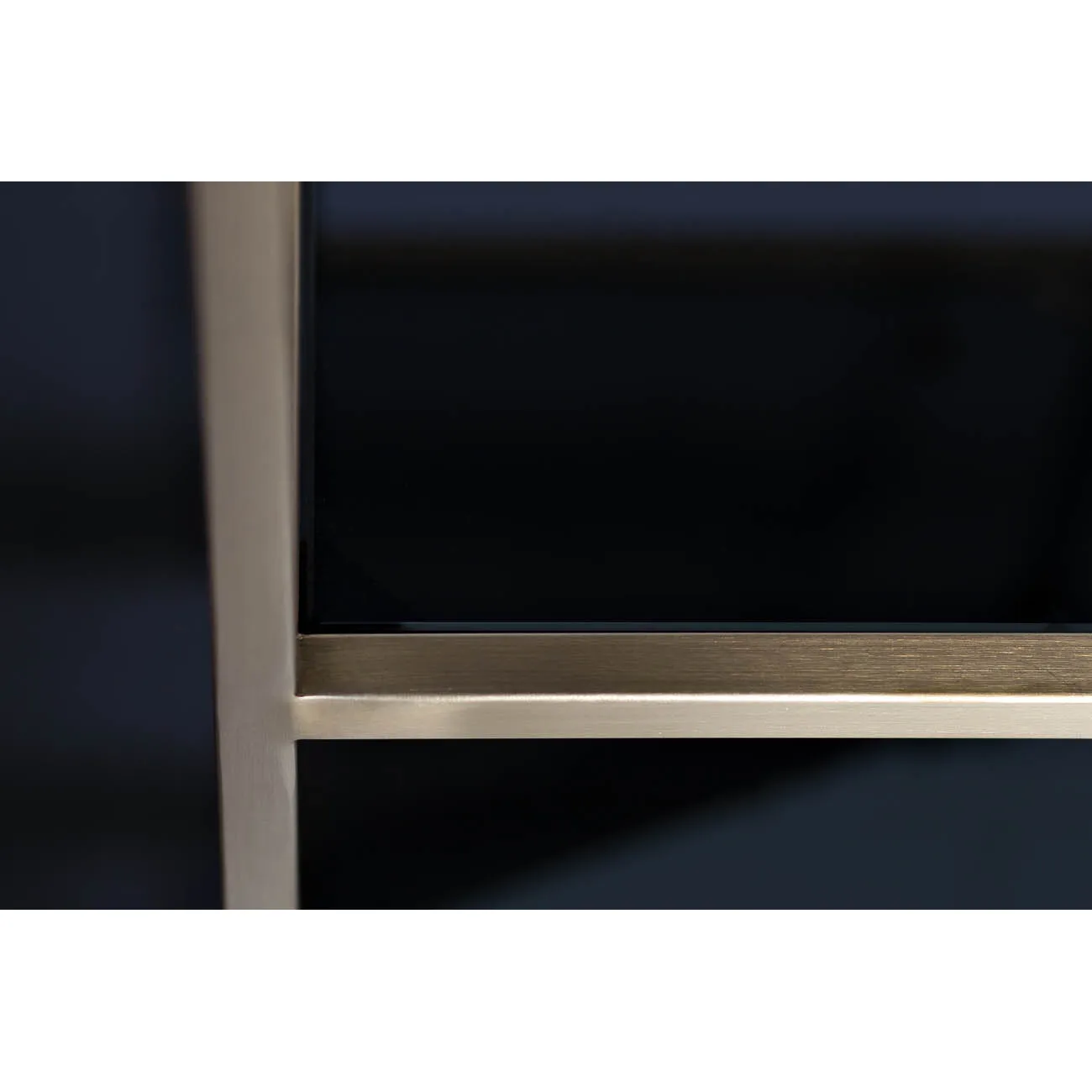 Стеллаж с черным стеклом (золотой) 46AS-SH1452-GOLD от LaLume