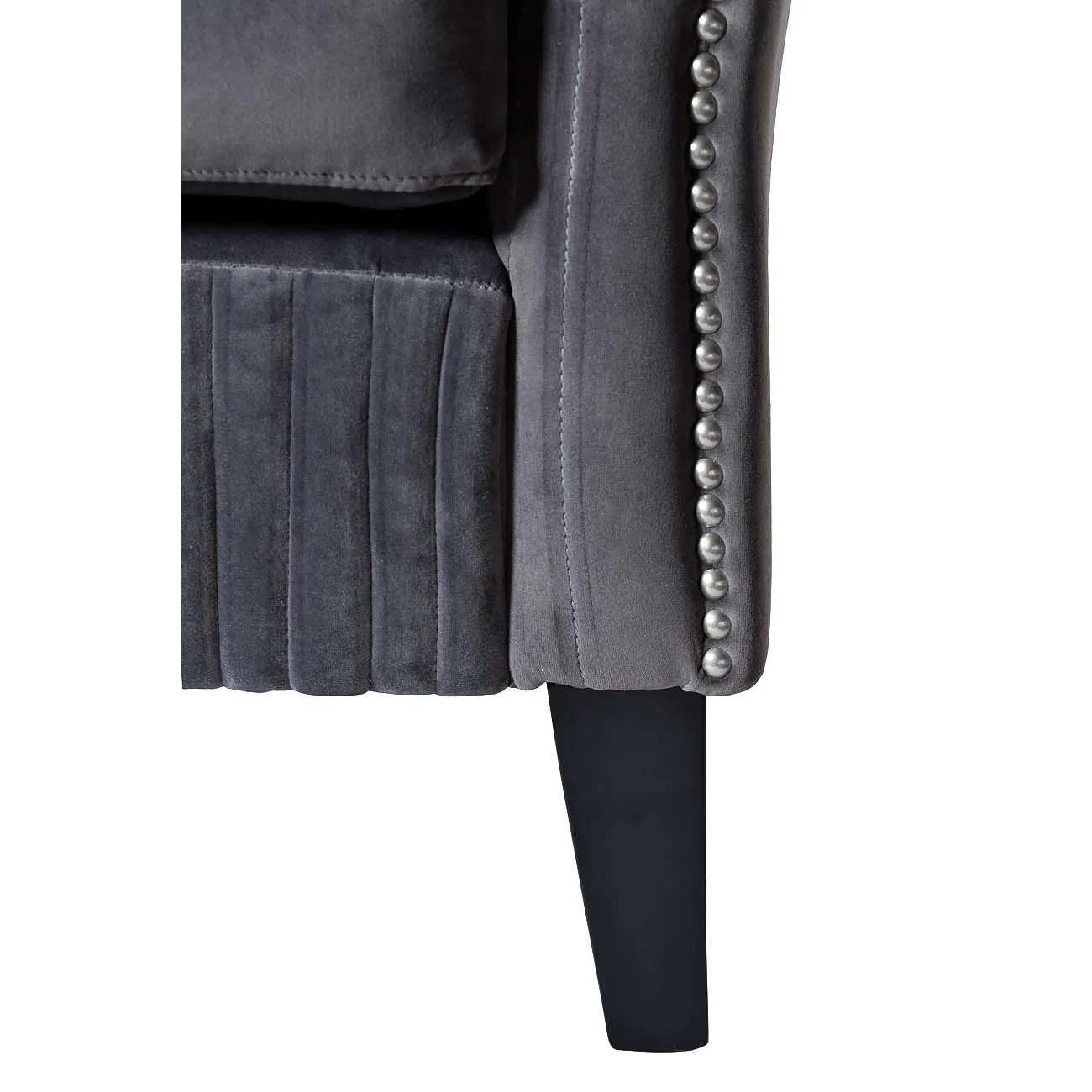 Кресло низкое велюровое серое PJS30801-PJ636 от LaLume