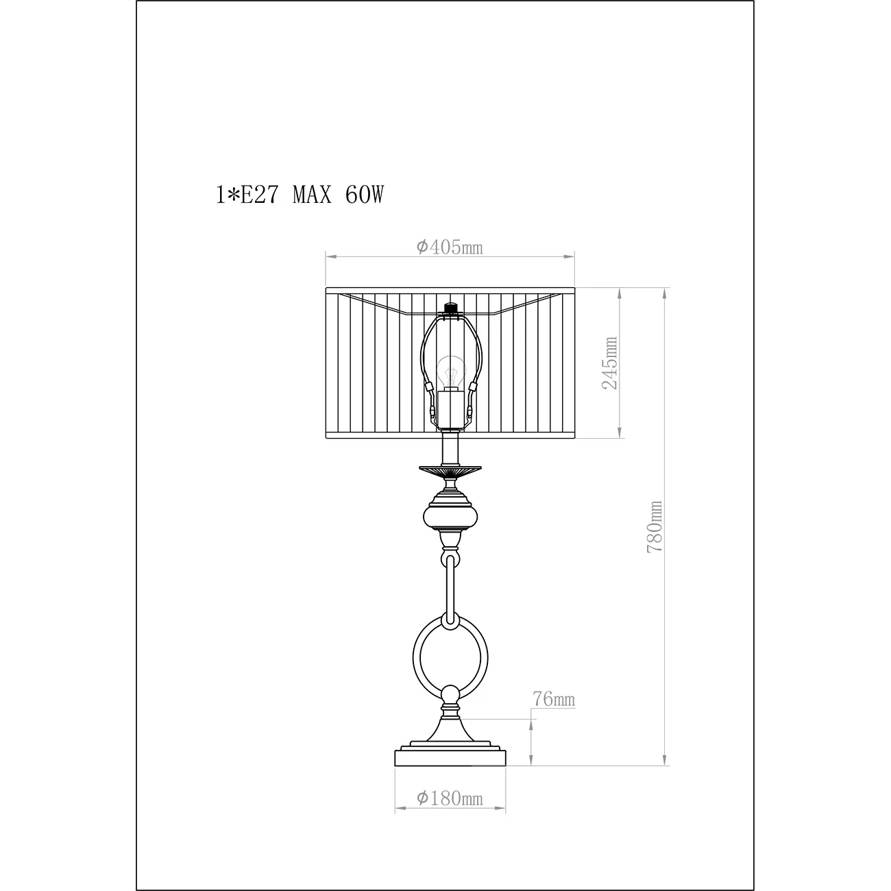 Светильник настольный (серый плафон) K2BT-1052-1 от LaLume