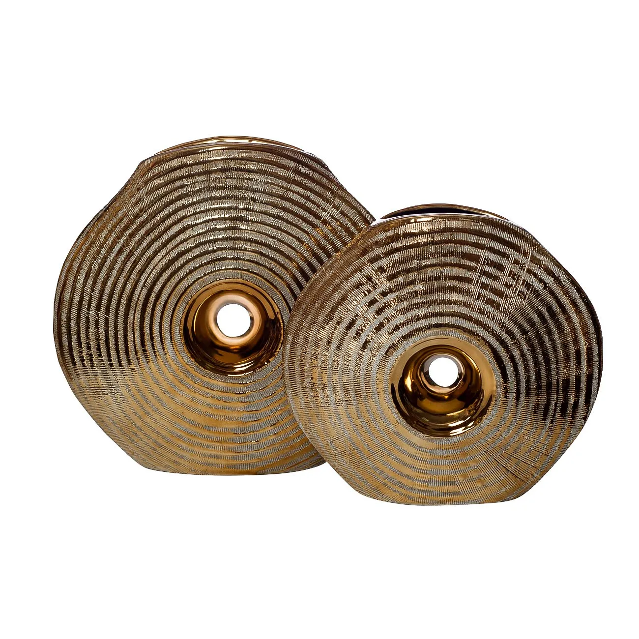 Ваза керамическая декоративная (золотая) 18H2512M-4 от LaLume