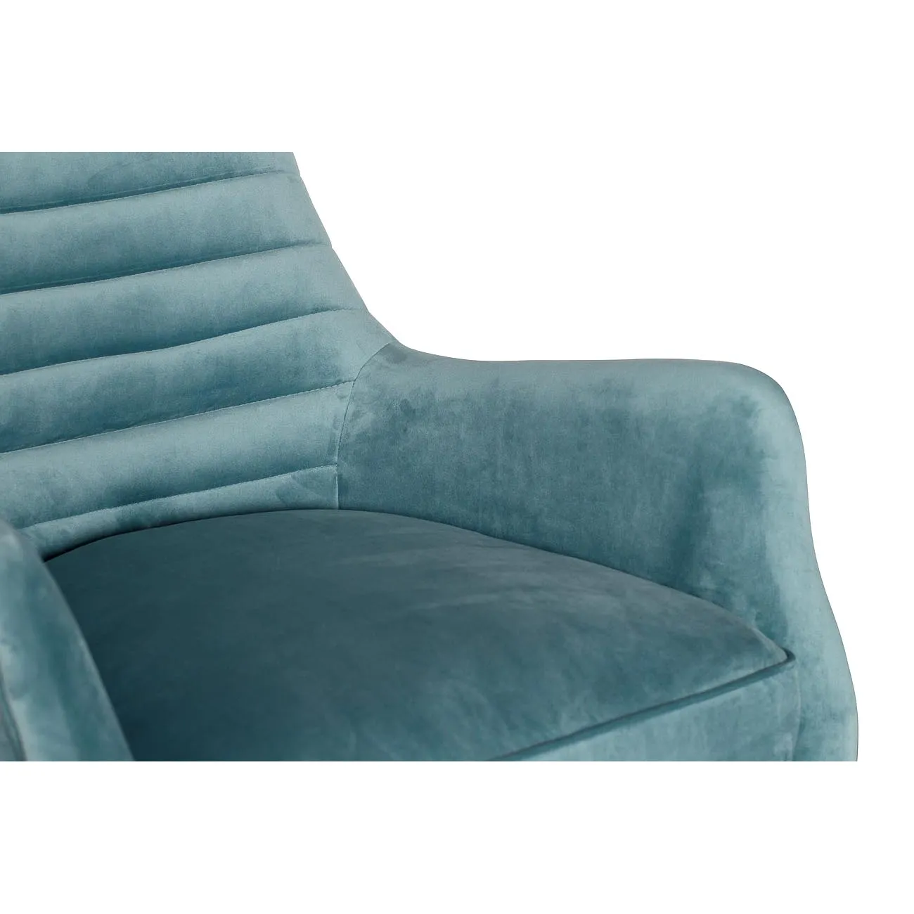 Кресло-качалка велюровое бирюзовое 48MY-2569 TUR SLV от LaLume