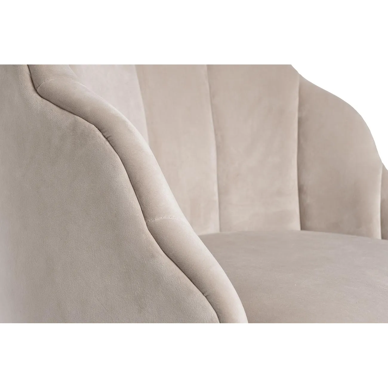 Кресло велюровое кремовое PJC483-PJ634 от LaLume