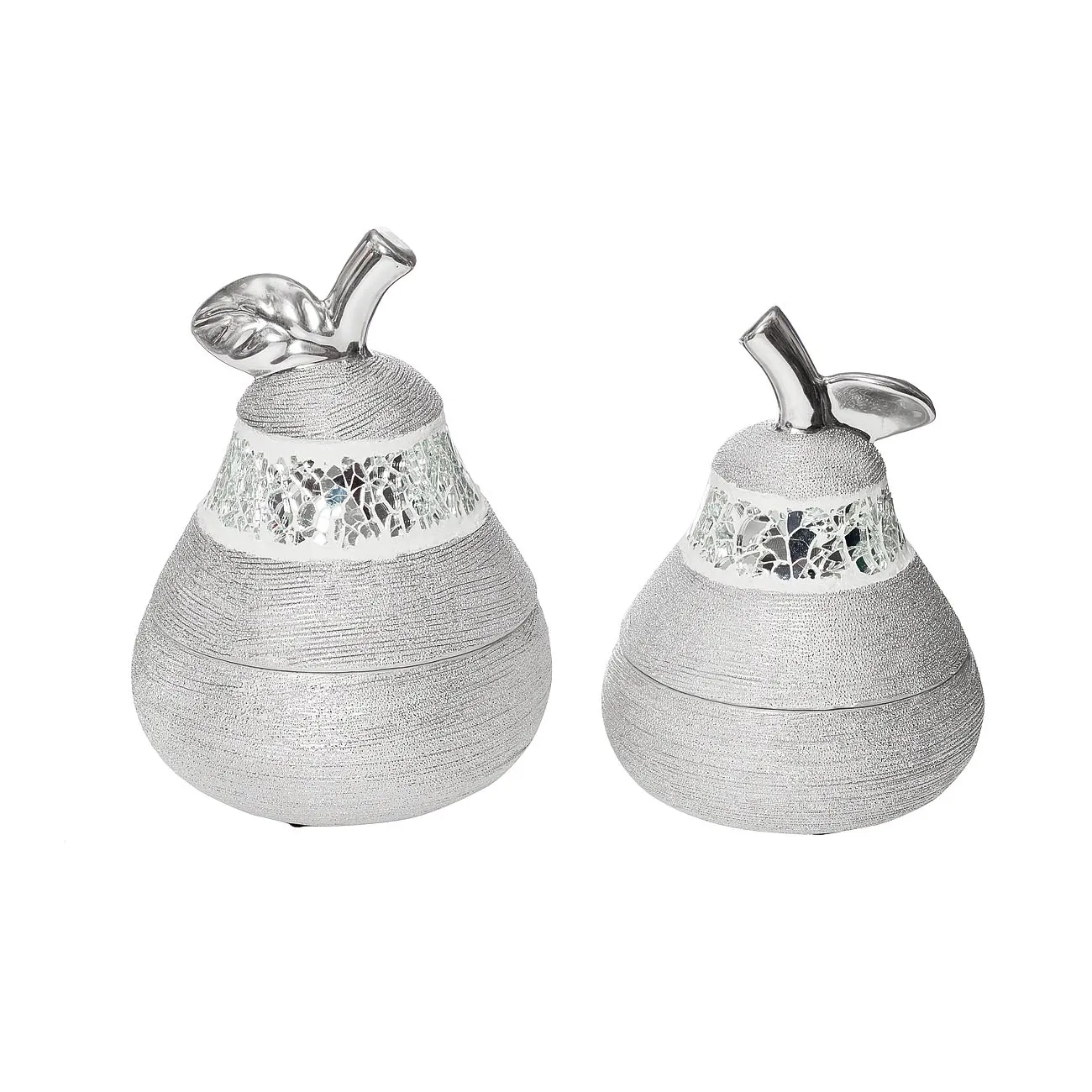 Шкатулка для украшений  Груша  серебристая 18H7578L-1 от LaLume