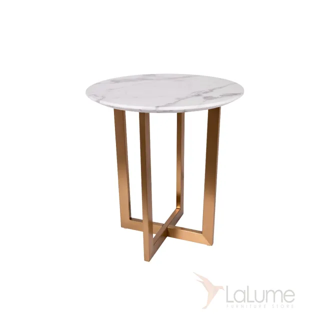 Столик журнальный круглый (искусственный мрамор) 33FS-ET2029-BBS от LaLume Столик журнальный круглый (искусственный мрамор) 33FS-ET2029-BBS от LaLume