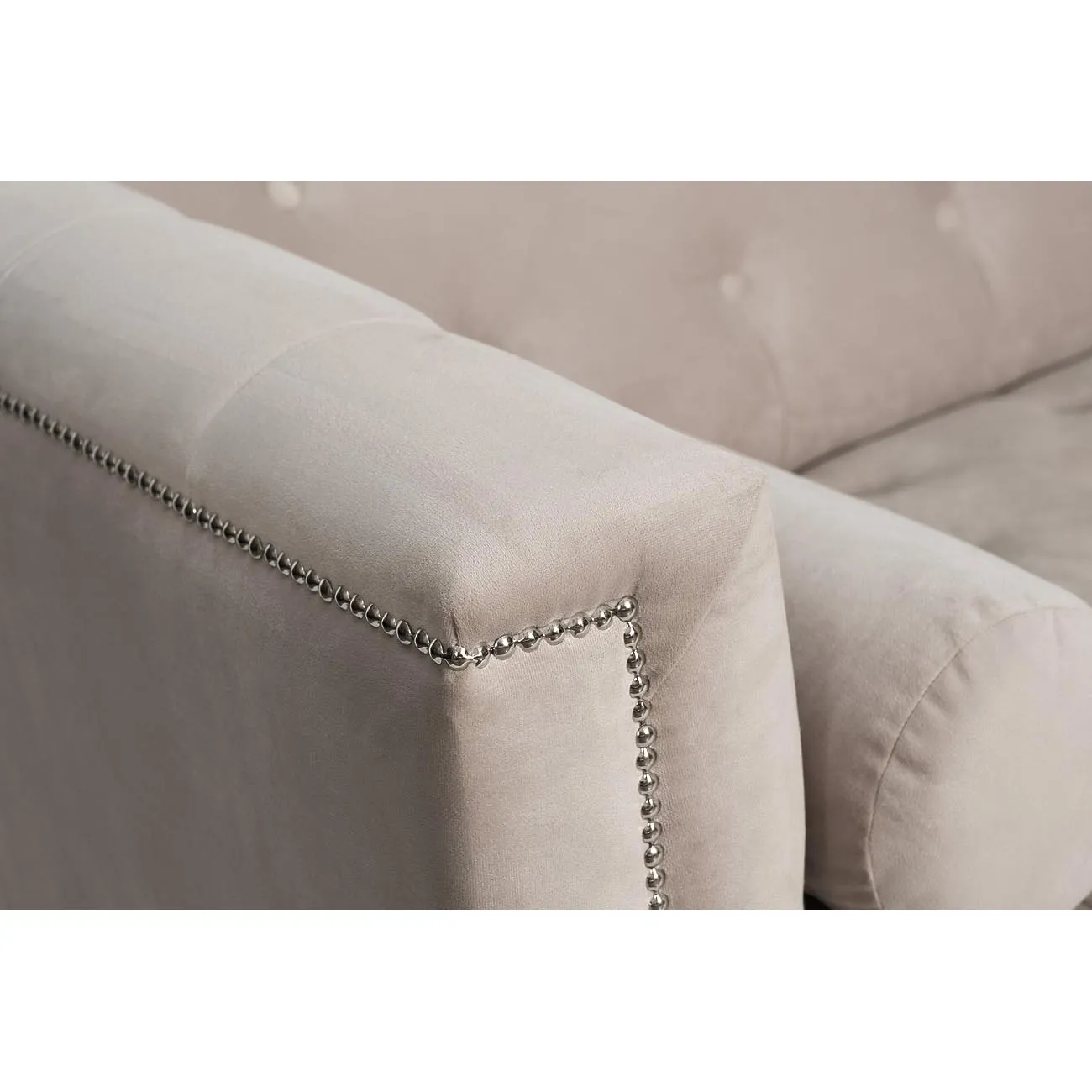 Диван Sanremo трехместный велюровый светло-серый SANREMO-1K-СВ.СЕР-Vel16 от LaLume