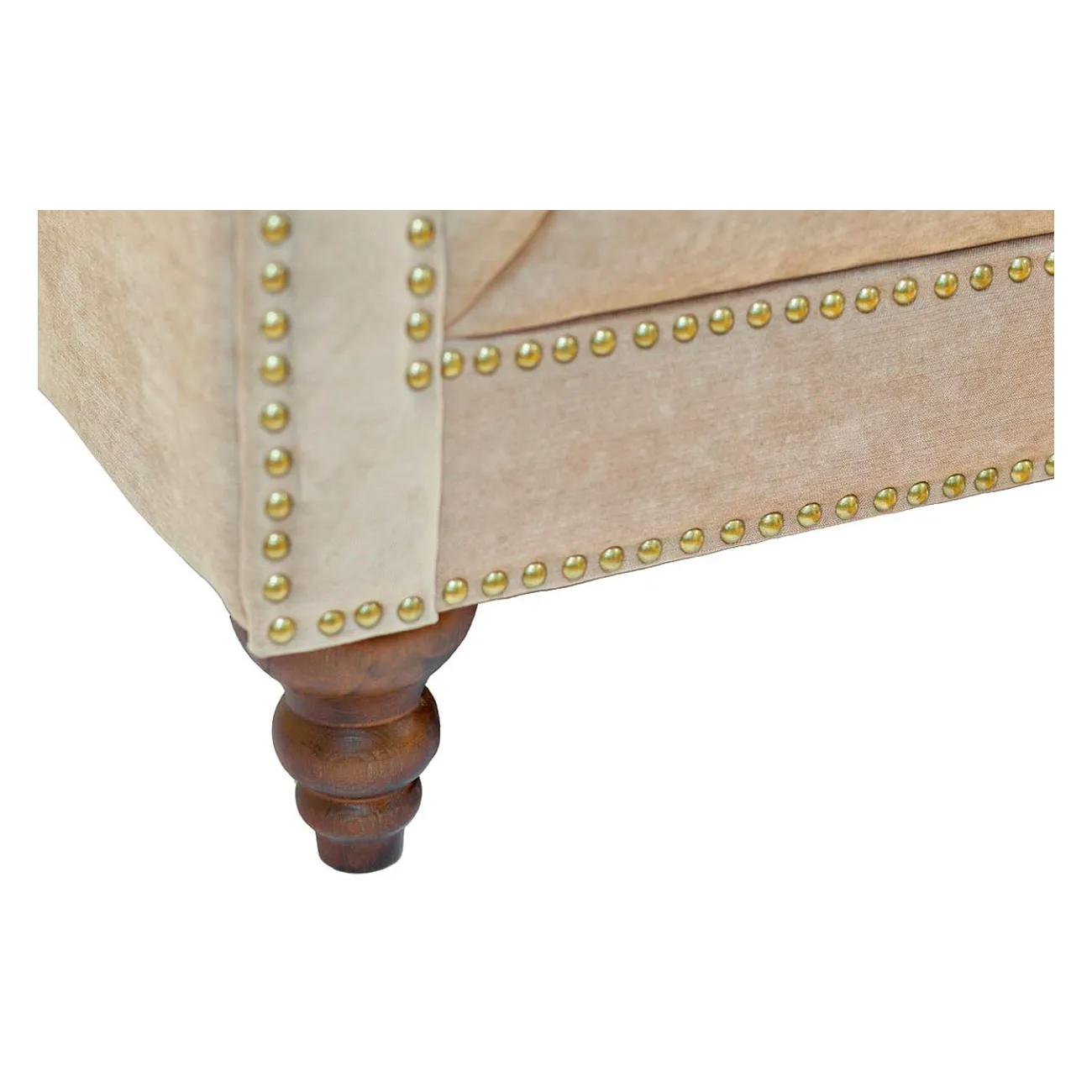 Диван велюровый трехместный бежевый PJS05503-PJ842 от LaLume