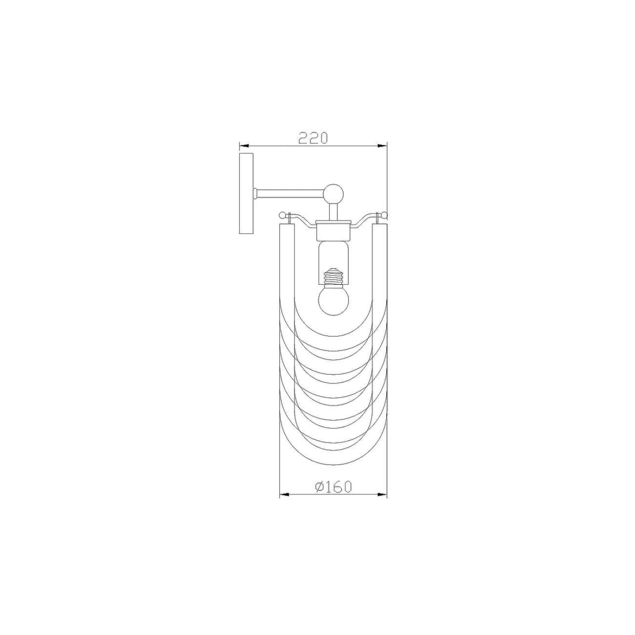 Бра из стекла 15-B6187-1 от LaLume