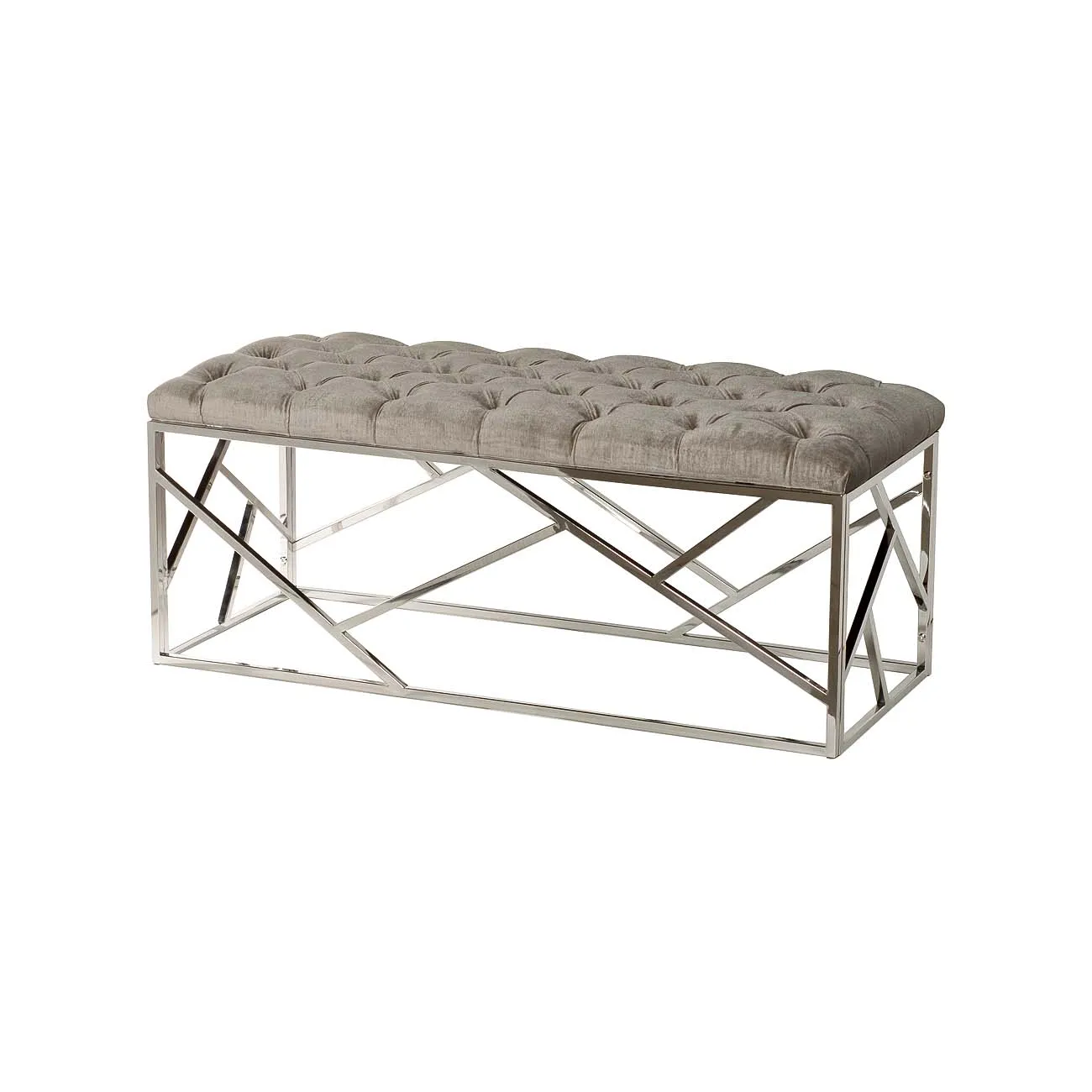 Банкетка серая велюровая GY-BEN7834-GR от LaLume