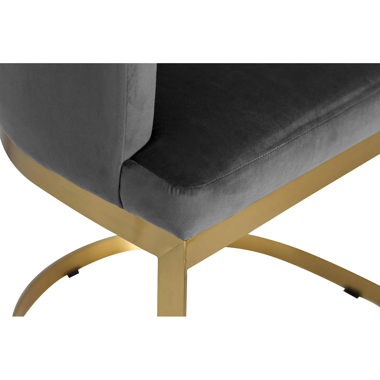 Стул на металлической опоре серо-коричневый PJJ030-PJ623 от LaLume