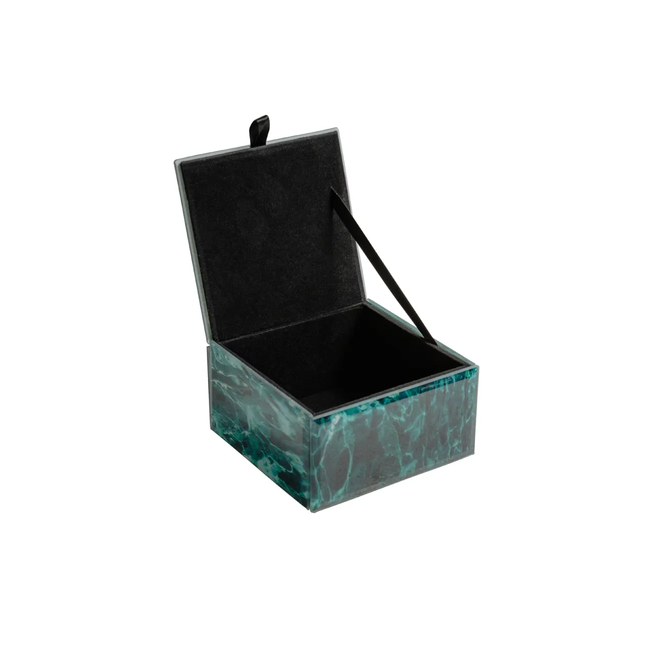 Шкатулка стеклянная бирюзовая KFJ112 от LaLume