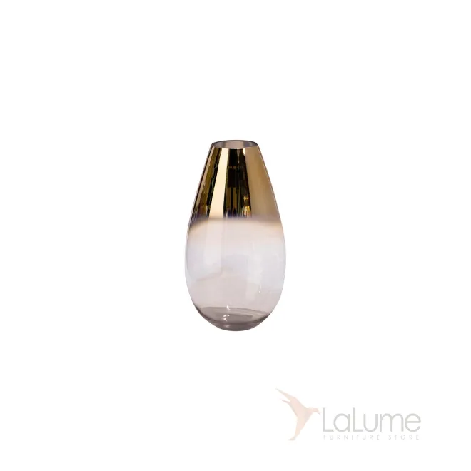 Ваза стеклянная прозрачная с розовым золотом 35BB1971CG от LaLume