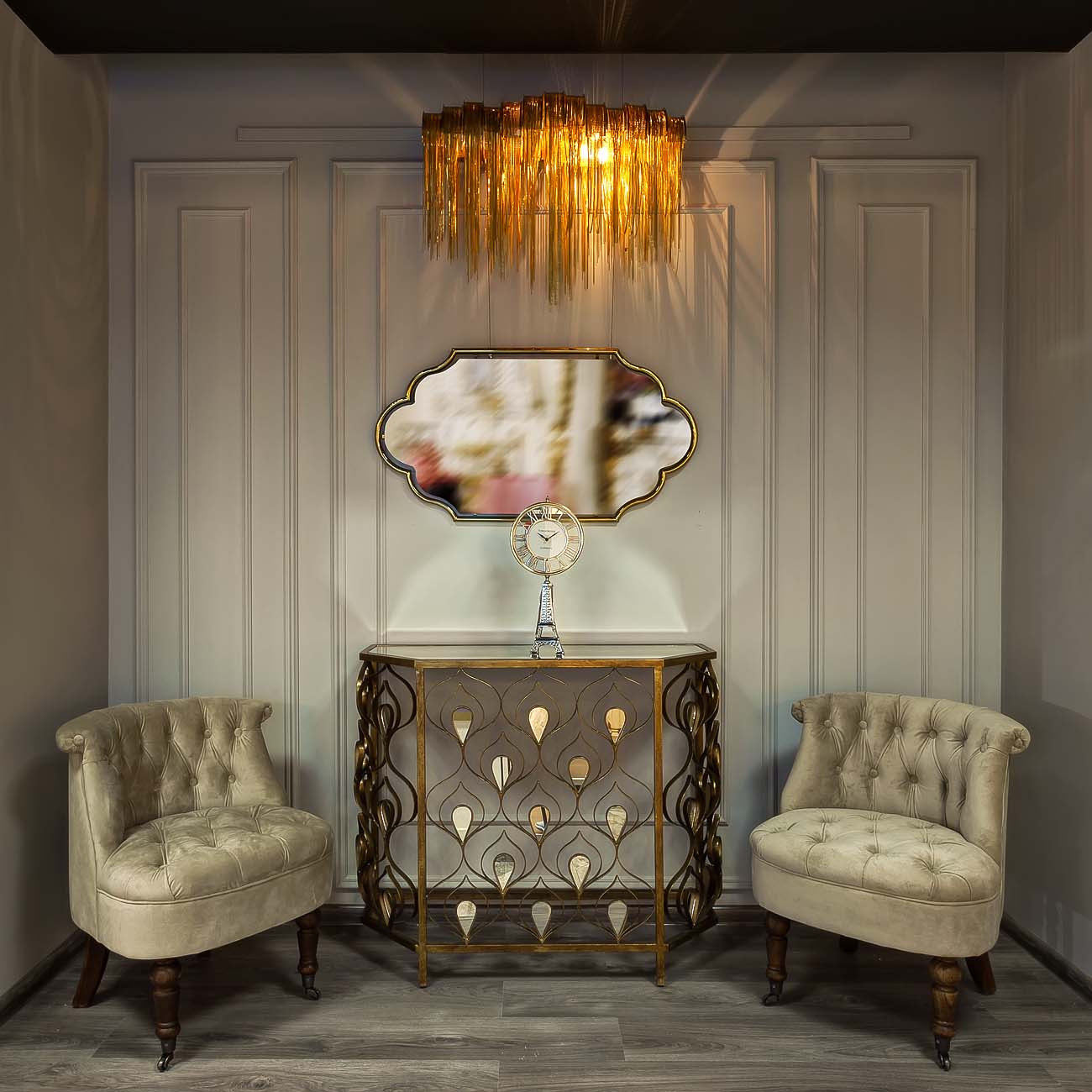 Кресло низкое бежевое велюровое HD2202868-BTD от LaLume