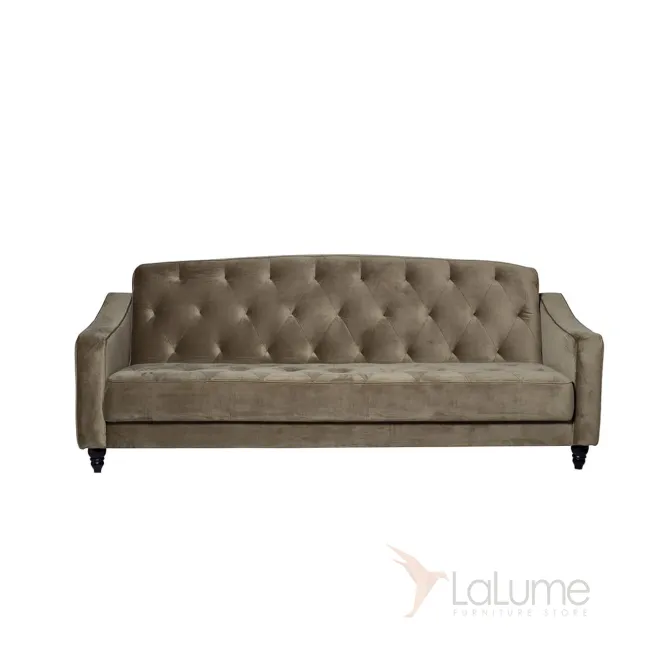 Диван трехместный раскладной велюровый (оливковый) GT-LORA-3-OLV от LaLume Диван трехместный раскладной велюровый (оливковый) GT-LORA-3-OLV от LaLume