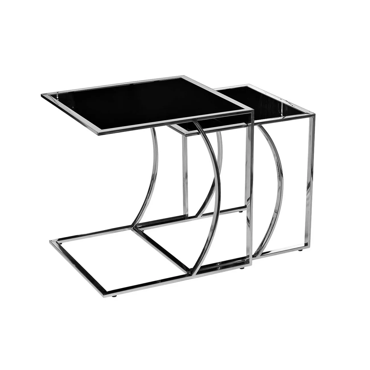 Стол журнальный приставной серебряный 13RXNT5076M-SILVER от LaLume